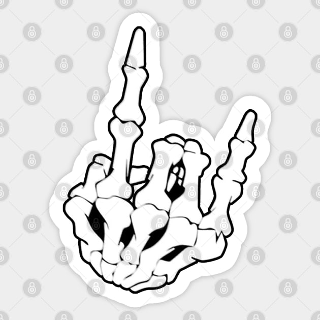 Rock On - Bones Sticker by  The best hard hat stickers 